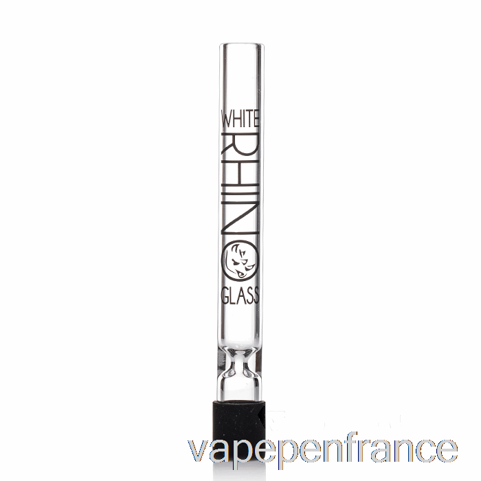 Stylo Vape Clair Chillum En Verre De Rhinocéros Blanc